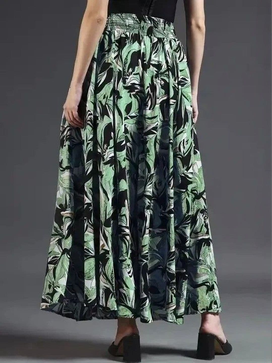 Pink Formal Women Floral Printed Flared Crepe Palazzos thumbnail 4
