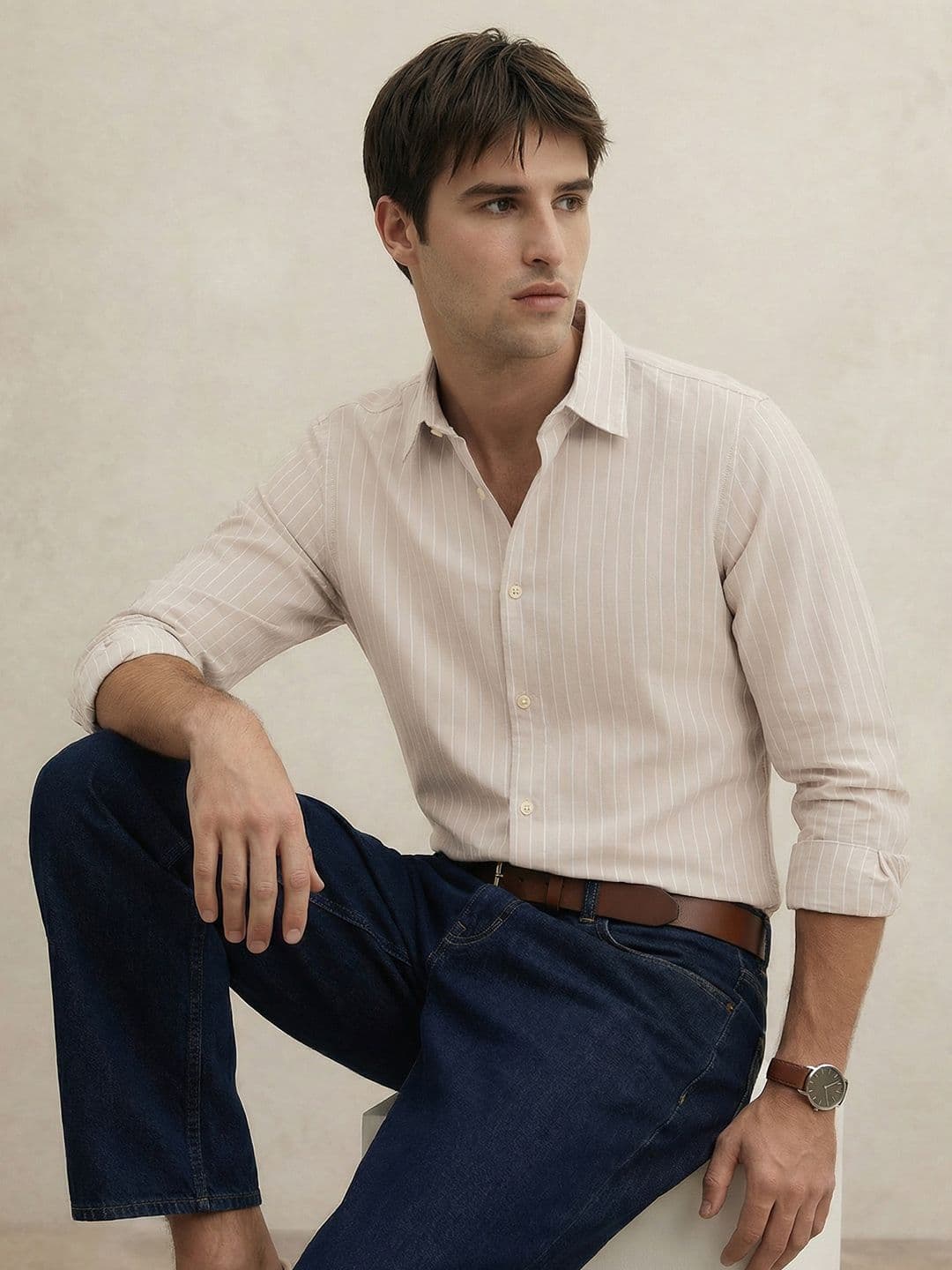 THE SHIRT CODE Striped Casual Shirt thumbnail 2