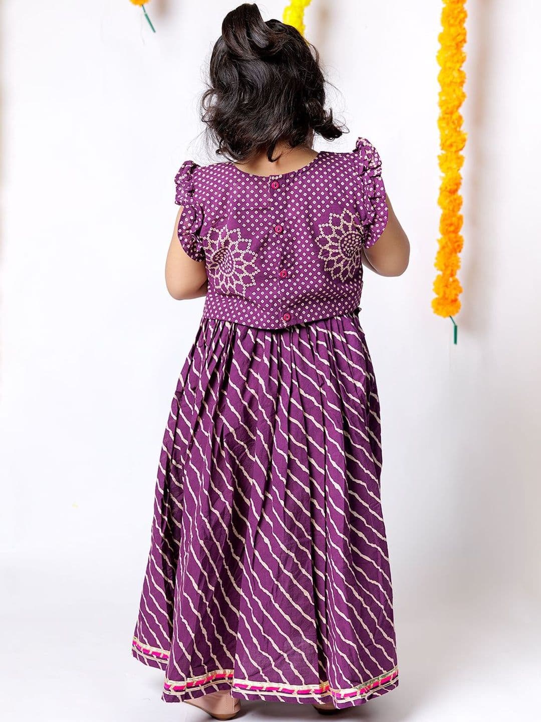 Chanda Mama Girls Printed Ready to Wear Lehenga & thumbnail 2