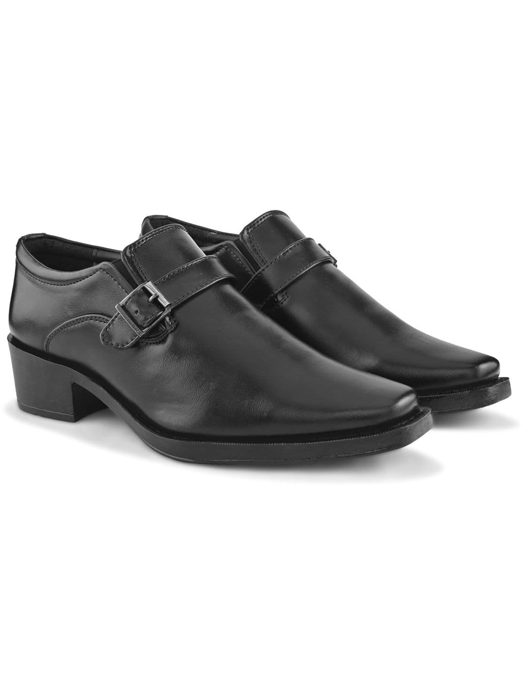 HERE&NOW Men Square Toe Slip-On Formal Monk Shoes thumbnail 7