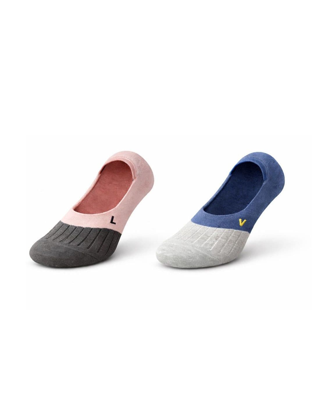 Blacktank Men Pack of 2 Cotton Colourblocked Shoe Liners Socks - view 1