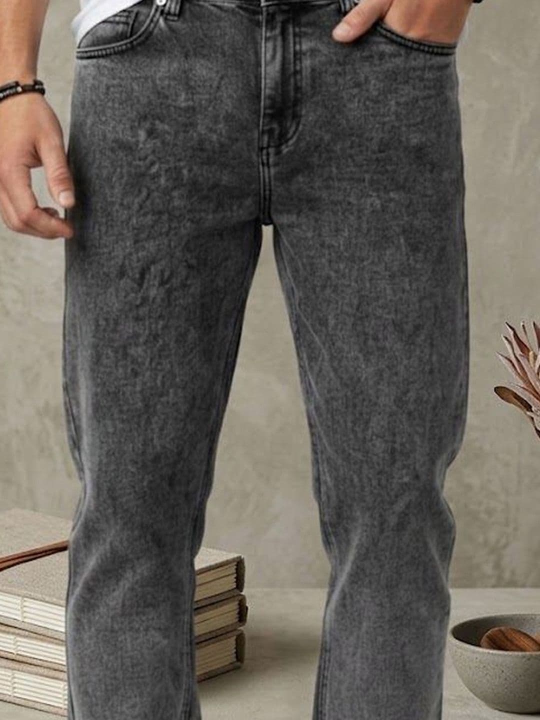FEBRi Men Mid-Rise Heavy Fade Denim Jeans thumbnail 5