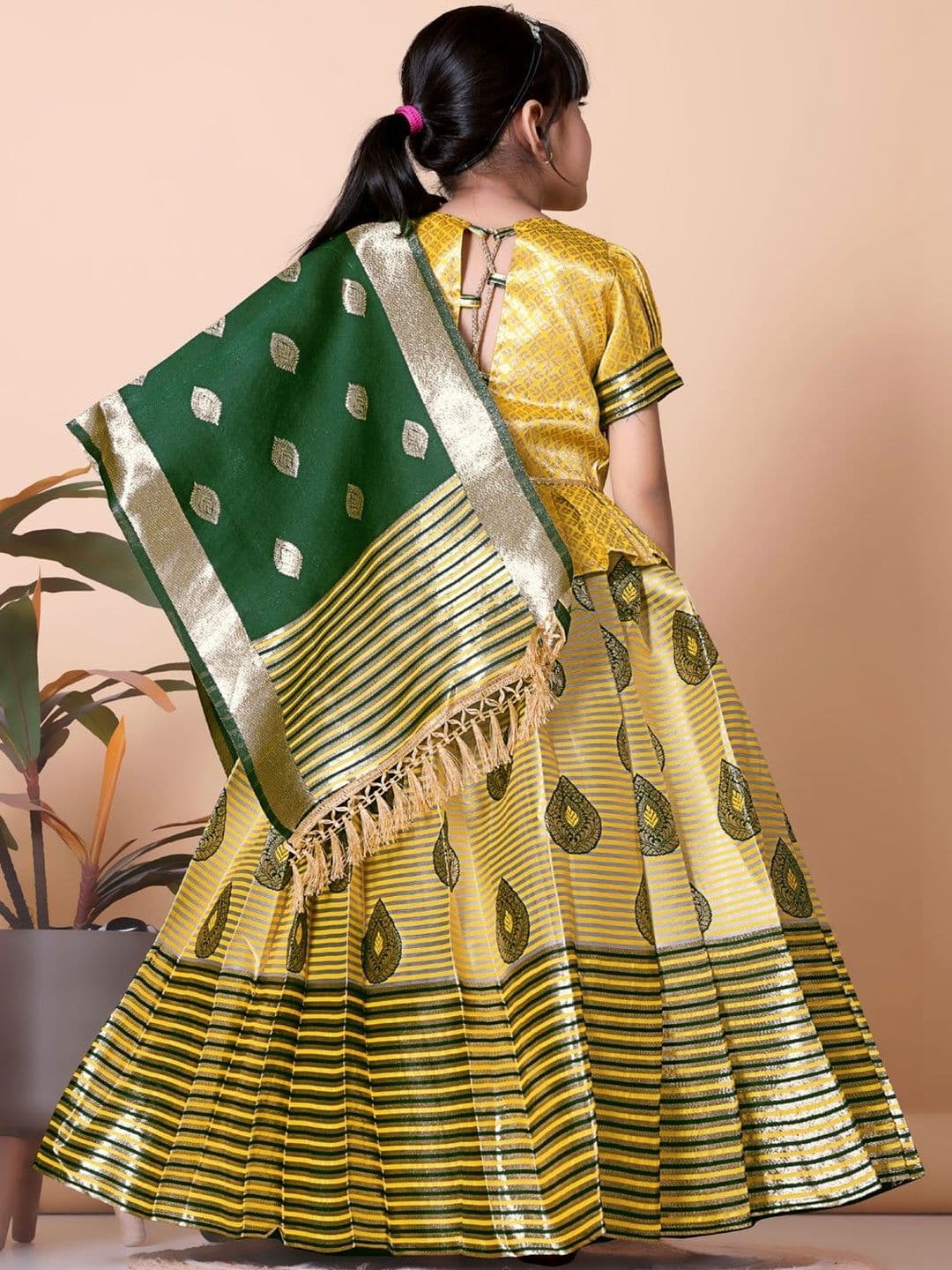 KALINI Girls Ready to Wear Lehenga & Blouse With Dupatta thumbnail 2