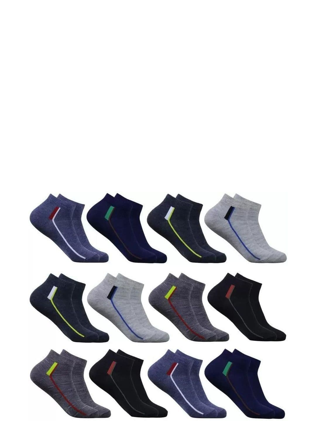 Blacktank Men Pack of 10 Cotton Patterned Ankle Length Socks - view 1