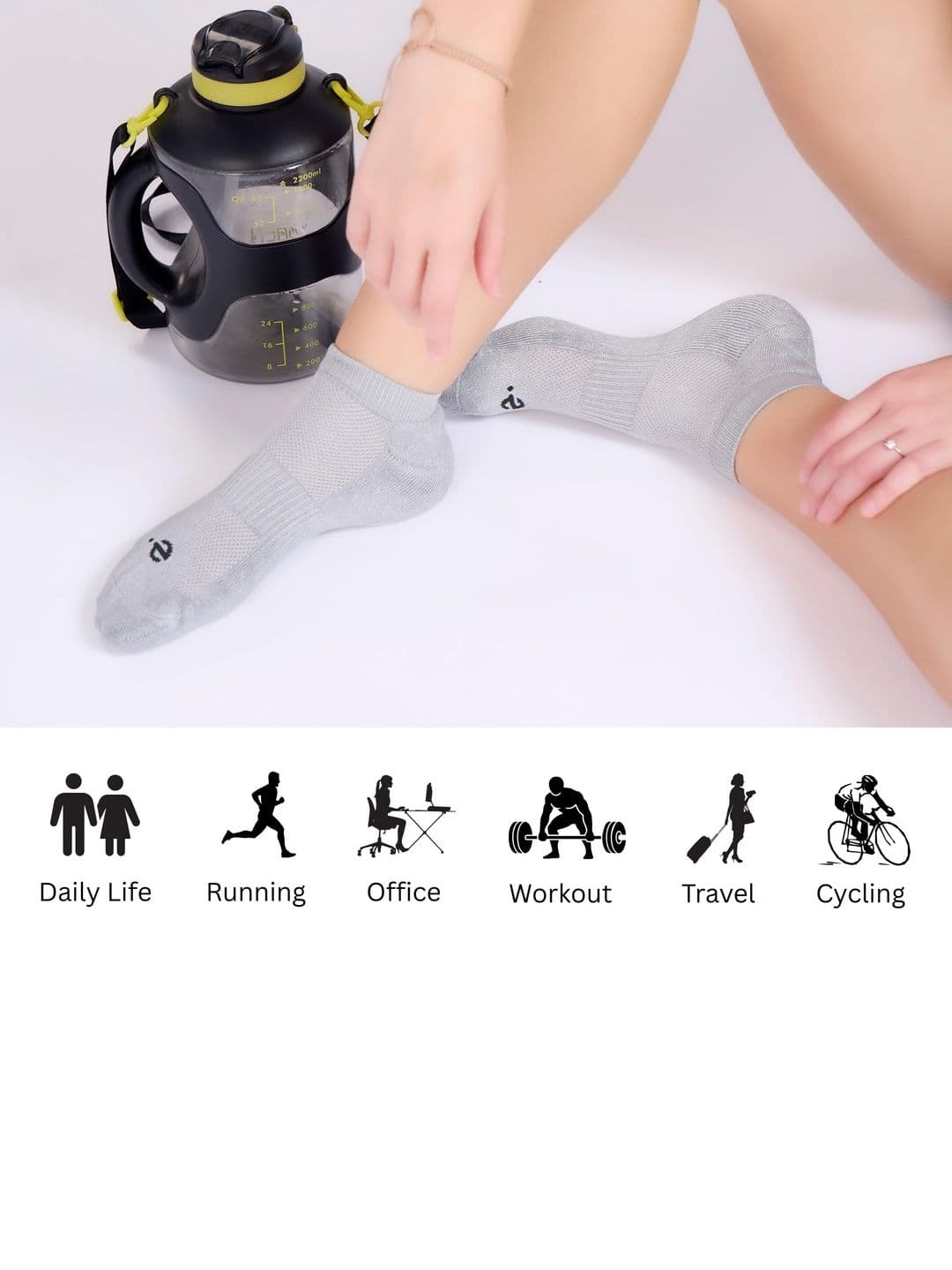 ECO SYNC Men Pack of 6 Patterned Ankle Length Socks thumbnail 2