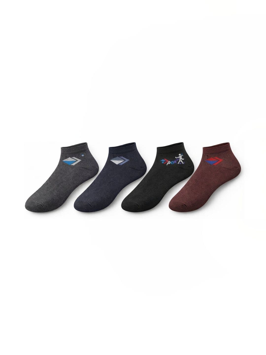 Blacktank Men Pack of 4 Cotton Patterned Ankle Length Socks - view 1