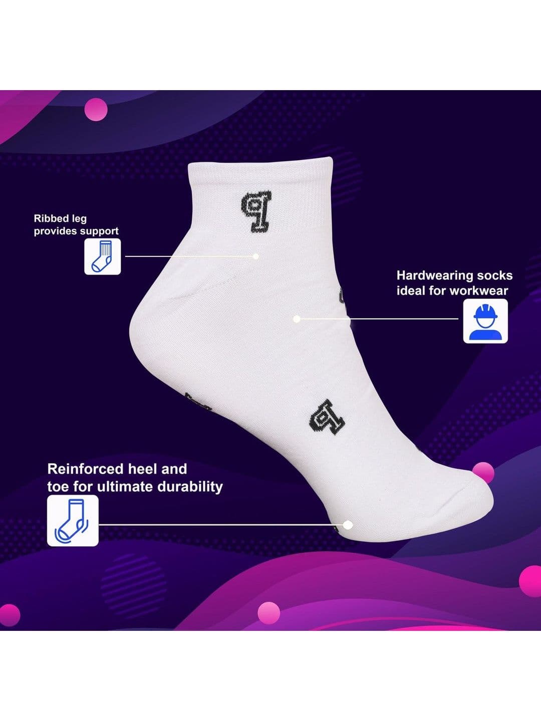 Blacktank Men Pack of 5 Cotton Patterned Ankle Length Socks thumbnail 4