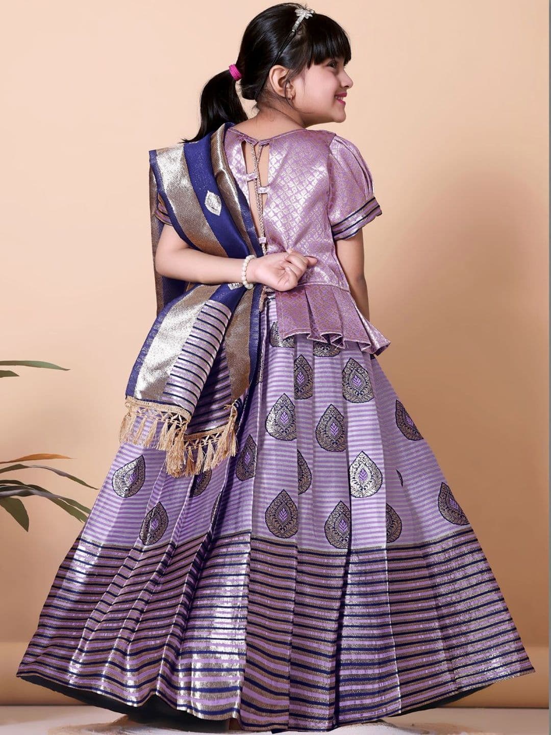 KALINI Girls Ready to Wear Lehenga & Blouse With Dupatta thumbnail 2