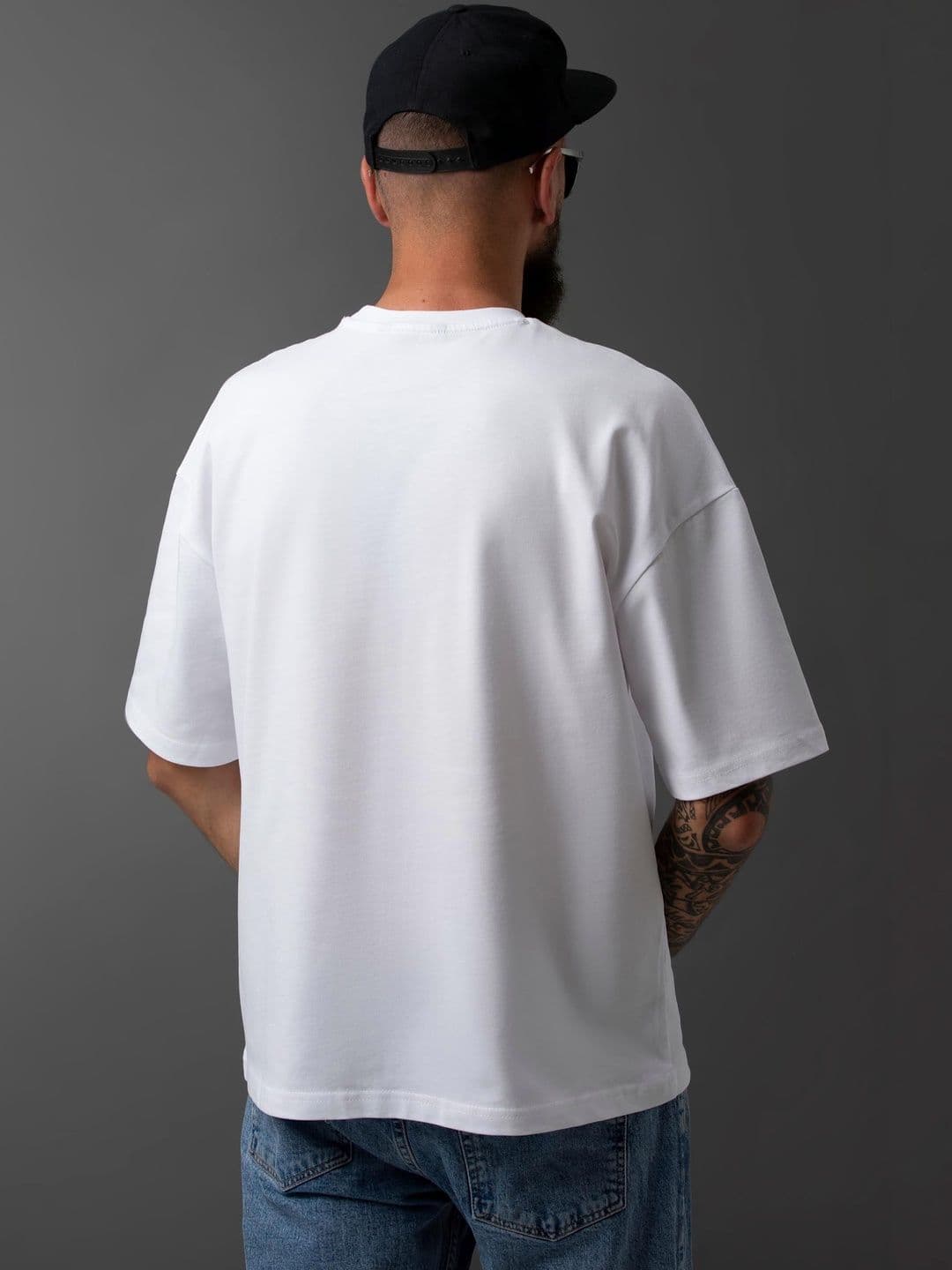 Seekbuylove Men Typography Printed Drop-Shoulder Sleeves Bio Finish T-shirt thumbnail 2