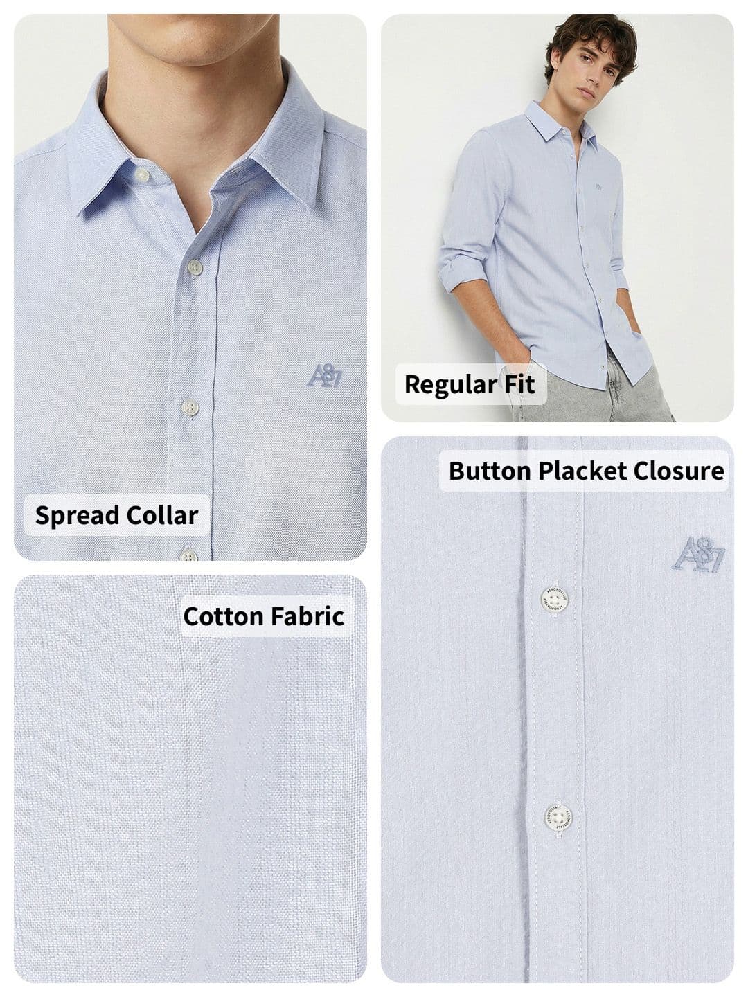 Aeropostale Pure Cotton Textured Casual Shirt thumbnail 4