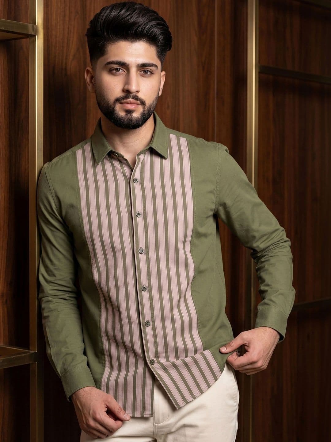 N AND J Men Colourblocked Casual Shirt - view 1