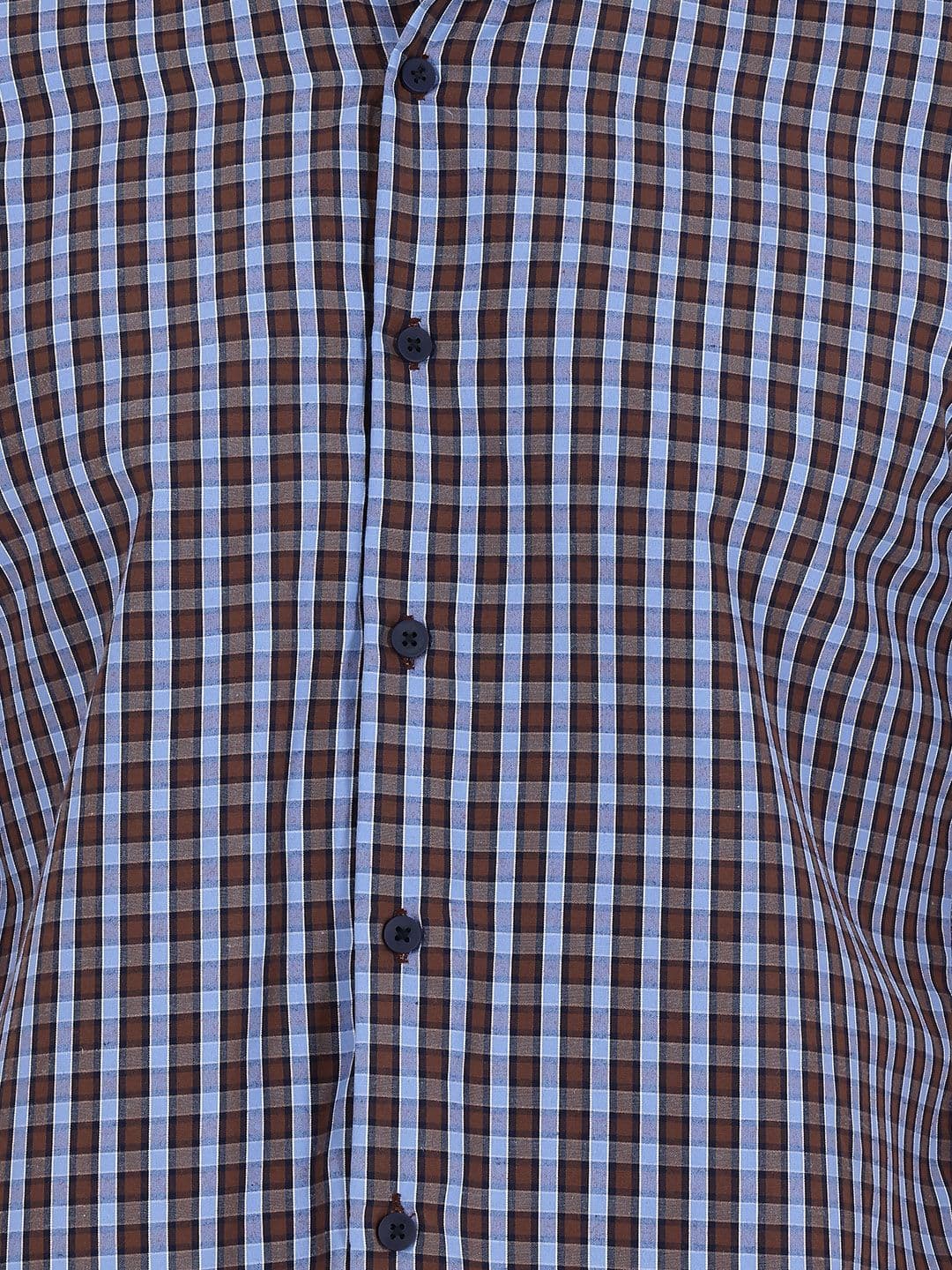 THE SHIRT CODE Premium Micro Checked Casual Shirt thumbnail 3