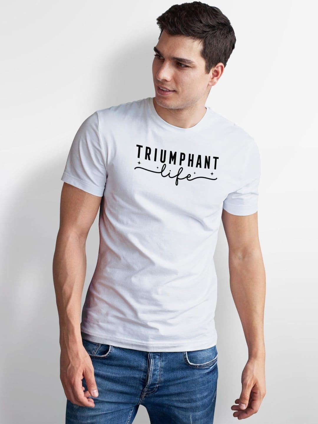 Seekbuylove Men Typography Printed Bio Finish T-shirt thumbnail 4