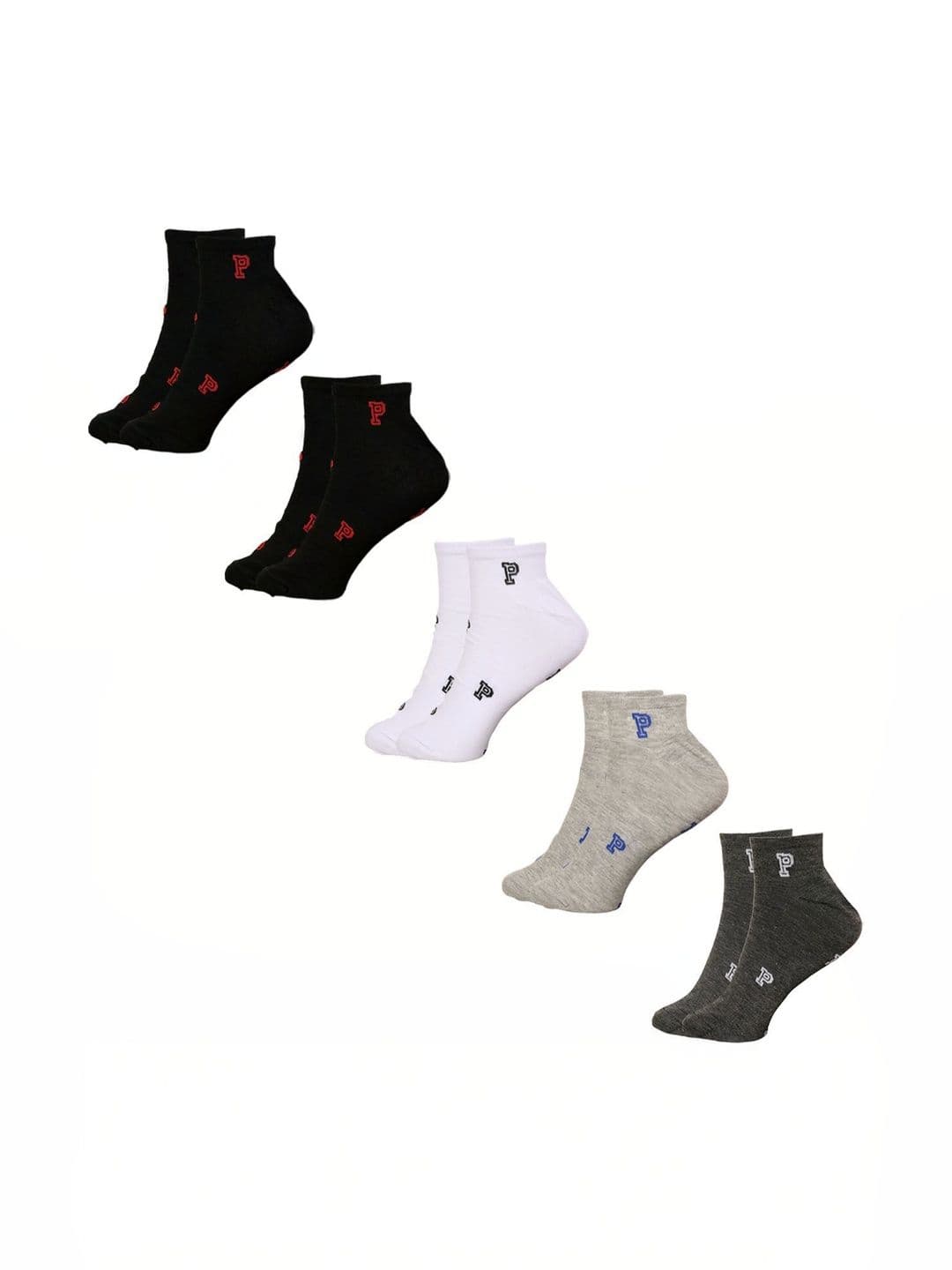 Blacktank Men Pack of 5 Cotton Patterned Ankle Length Socks - view 1