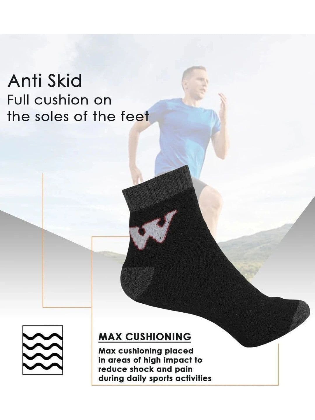 Blacktank Men Pack of 6 Cotton Patterned Ankle Length Socks thumbnail 5