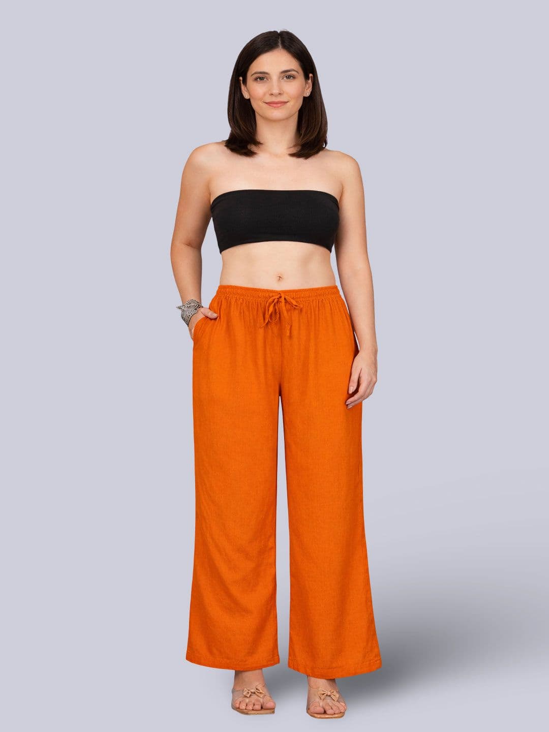 KALINI Women Flared Knitted Ethnic Palazzos thumbnail 5