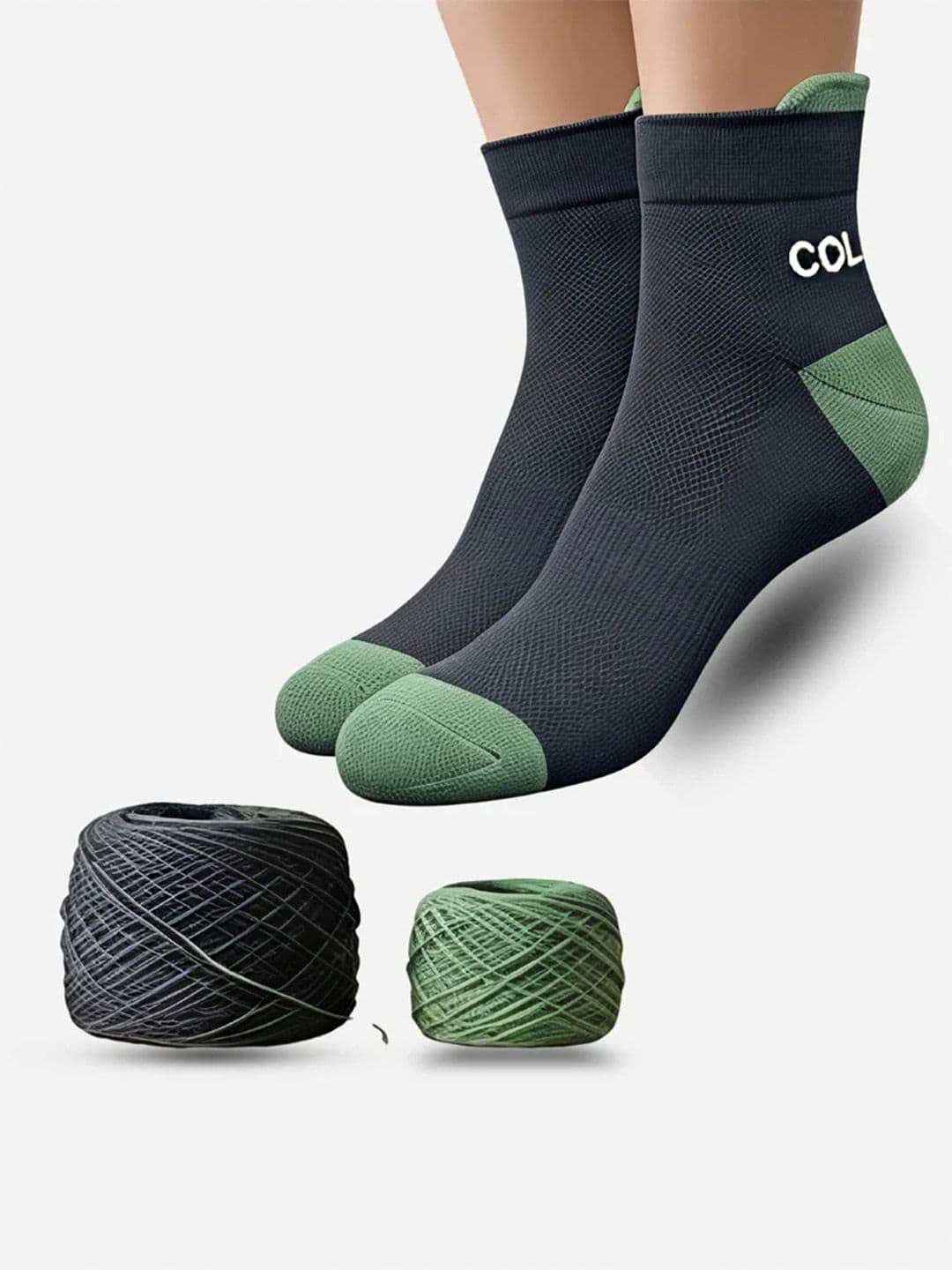 COLADA Unisex Pack of 3 Colourblocked Ankle Length Socks thumbnail 4