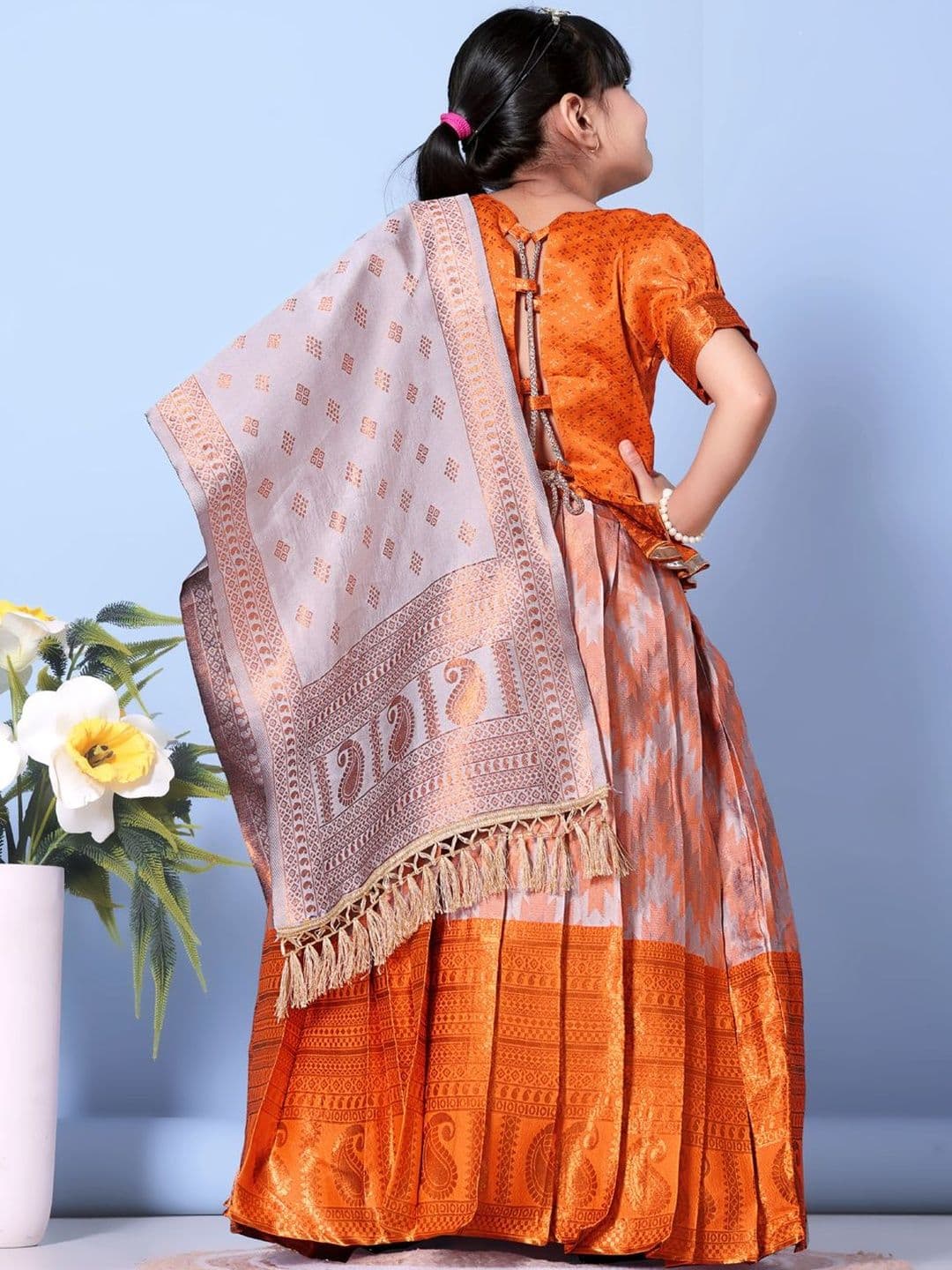 KALINI Girls Ready to Wear Lehenga & Blouse With Dupatta thumbnail 2