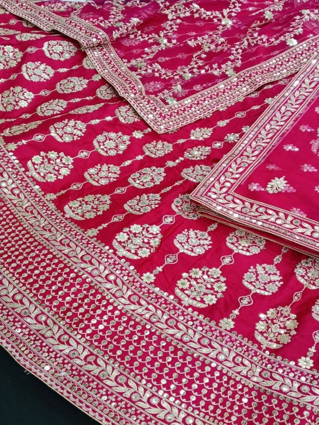 JIYANA WOMENS CHOICE Embroidered Semi-Stitched Lehenga & Unstitched Blouse With Dupatta thumbnail 4