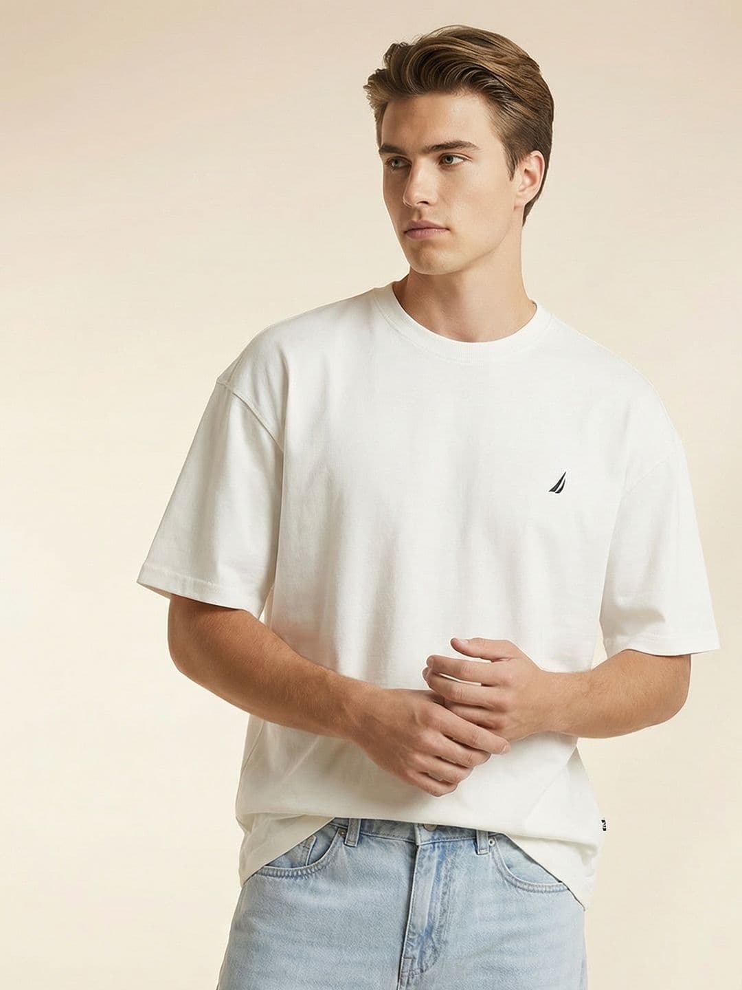 Nautica Oversized Drop-Shoulder Sleeves T-shirt thumbnail 5