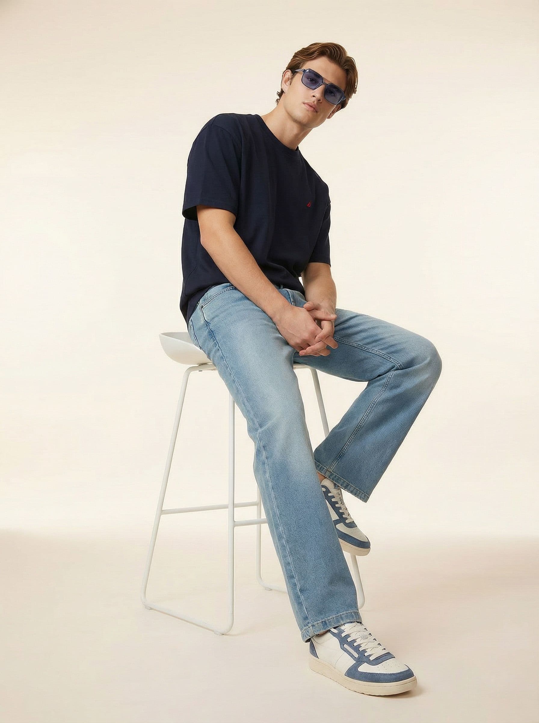 Nautica Oversized Drop-Shoulder Sleeves T-shirt thumbnail 5