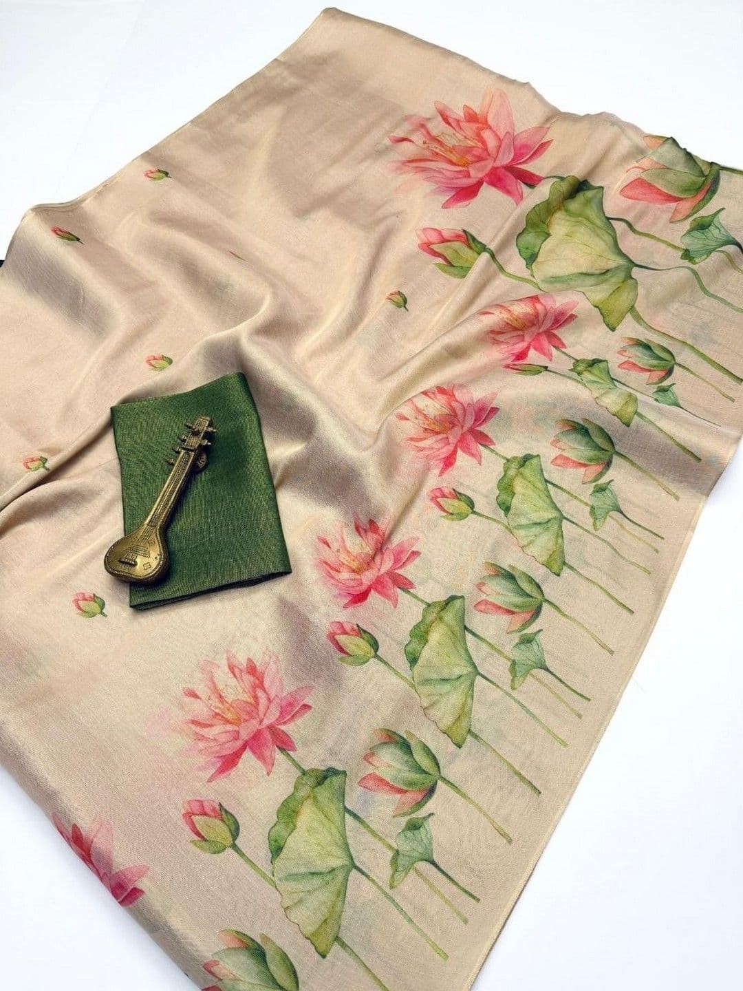 Kanerindia Floral Tissue Saree thumbnail 5