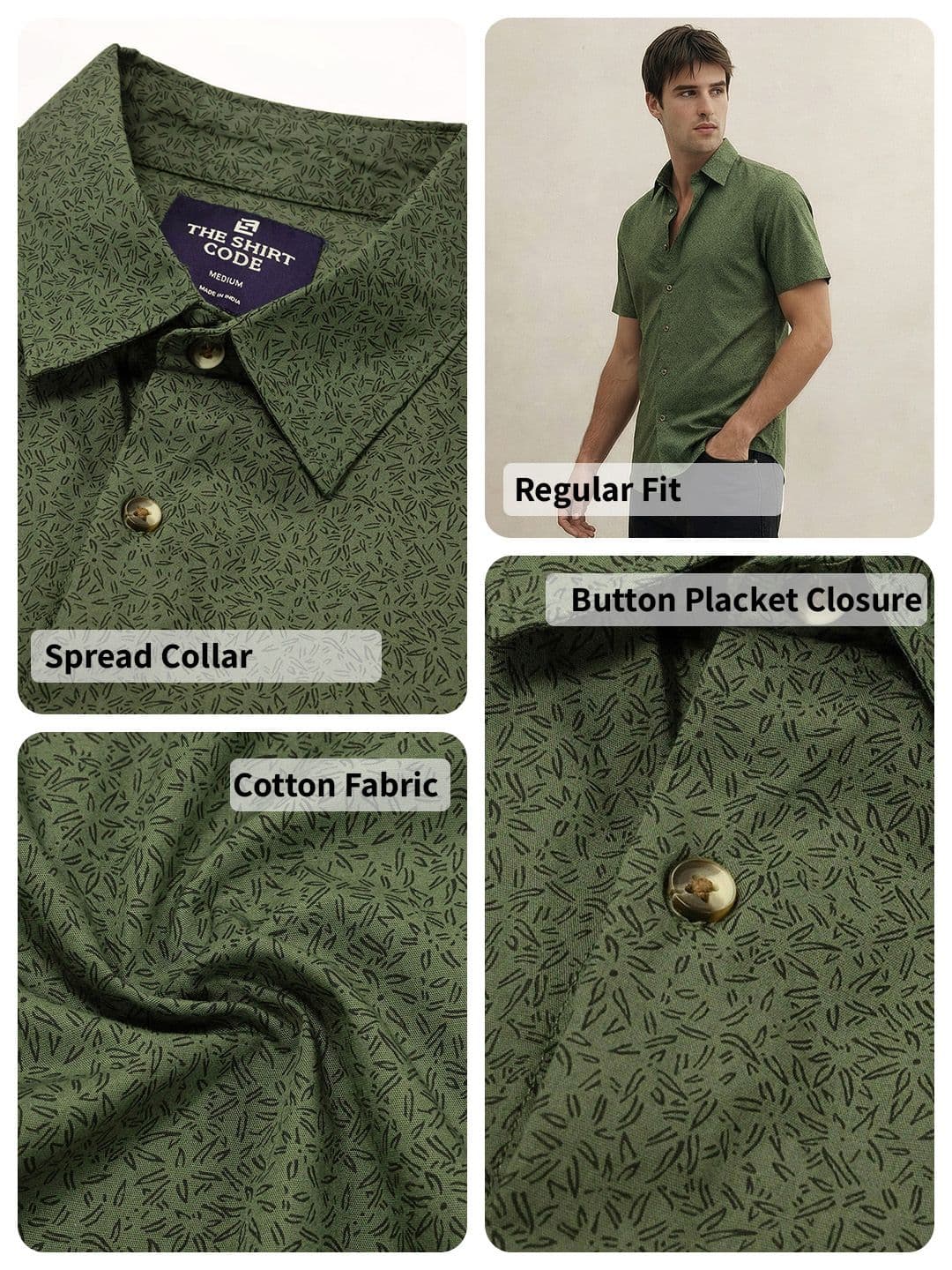 THE SHIRT CODE Floral Printed Pure Cotton Casual Shirt thumbnail 6
