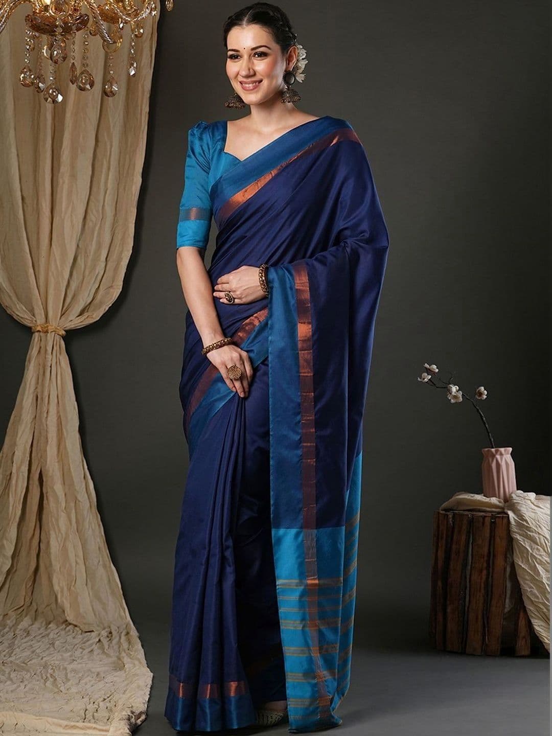 maatirang Woven Design Silk Blend Handloom Saree thumbnail 6