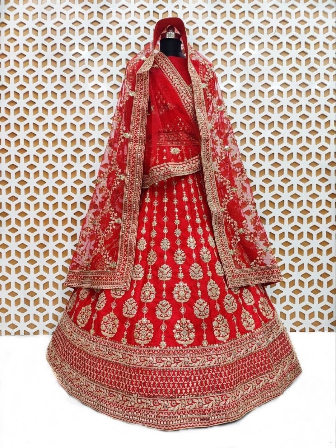 JIYANA WOMENS CHOICE Embroidered Semi-Stitched Lehenga & Unstitched Blouse With Dupatta thumbnail 4