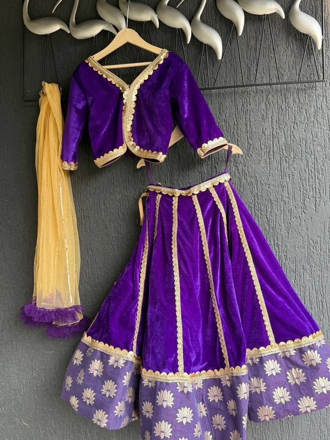 The Little Tales Girls Sequinned Ready to Wear Lehenga & Blouse With Dupatta thumbnail 4