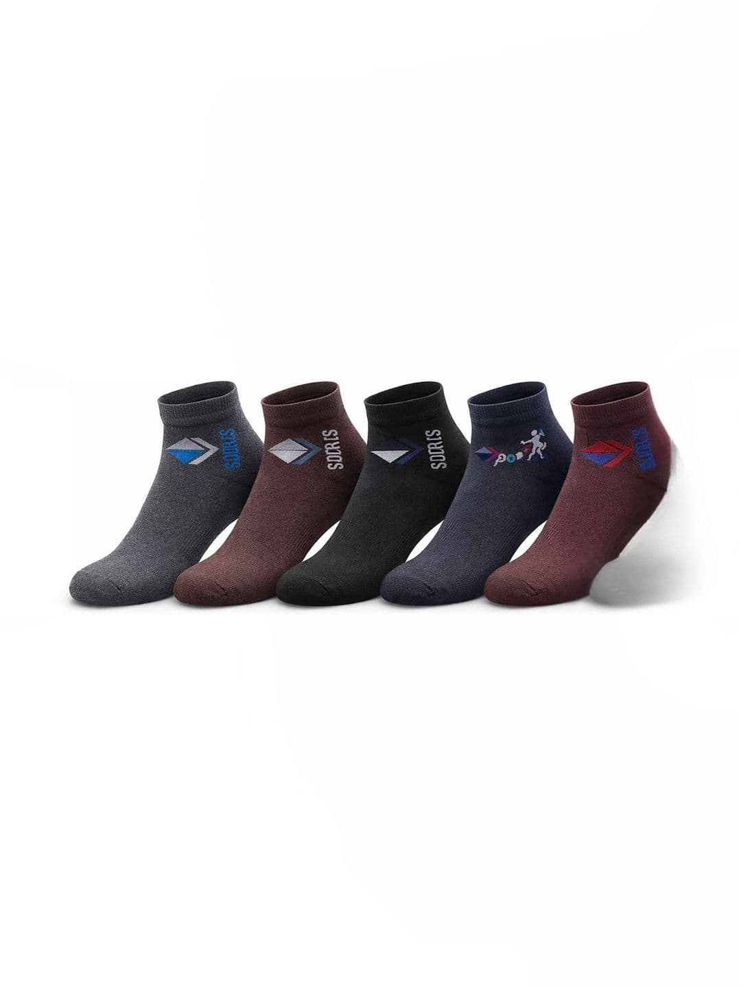 Blacktank Men Pack of 5 Cotton Patterned Ankle Length Socks - view 1