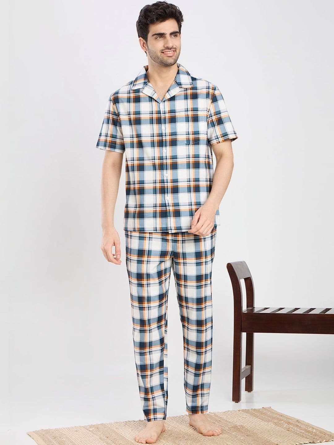 ETC Men Checked Night suit