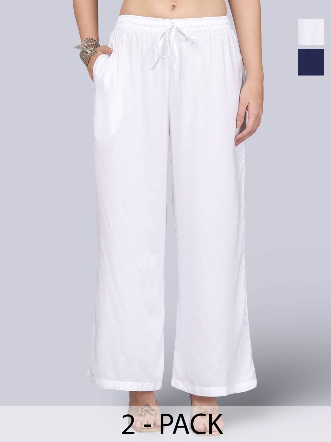 KALINI Women Knitted Ethnic Palazzos - view 1