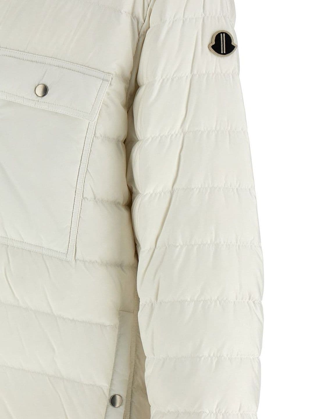 Moncler White V Neck Jacket thumbnail 4