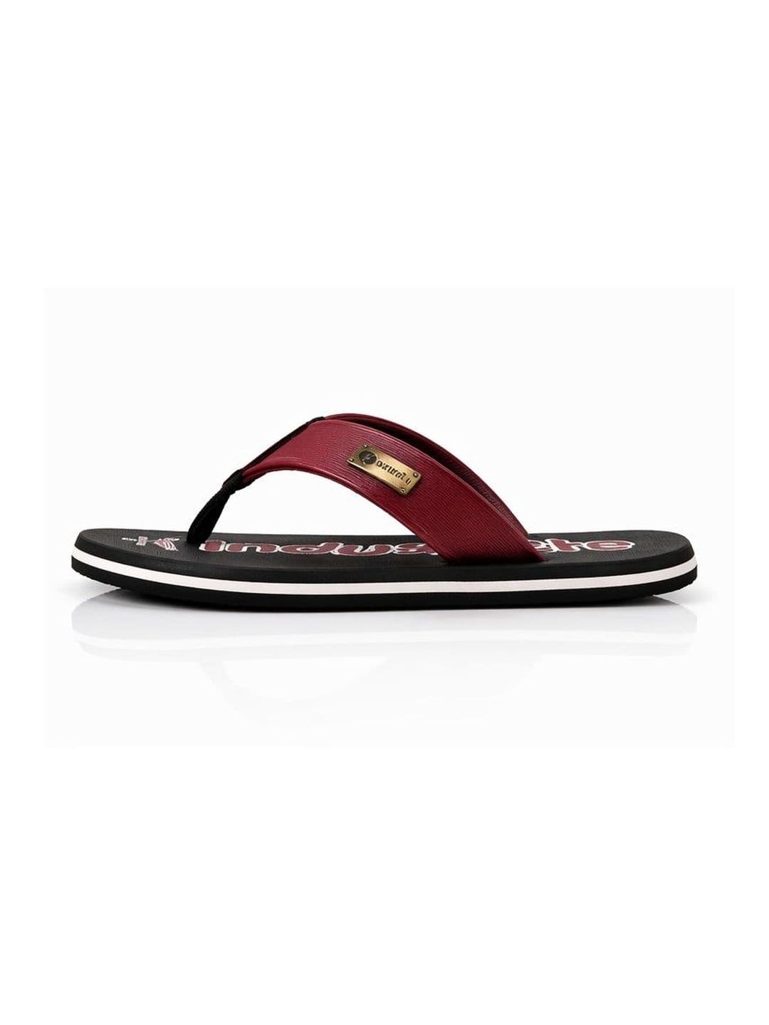 GRX Men Printed Rubber Thong Flip-Flops thumbnail 2