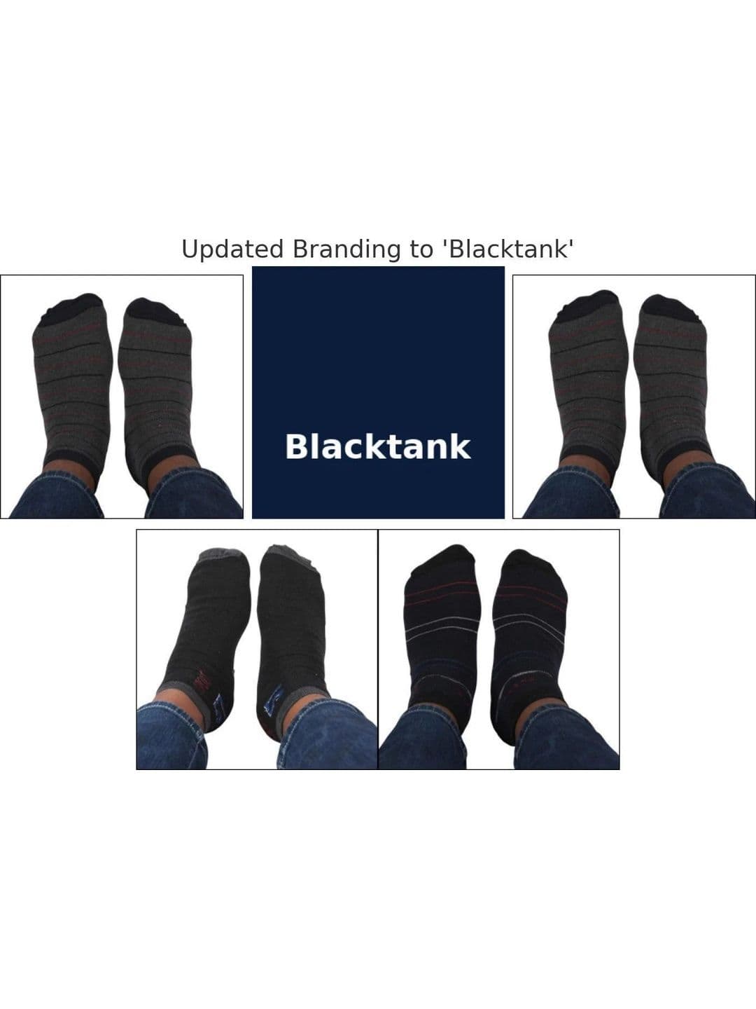 Blacktank Men Pack of 6 Cotton Patterned Ankle Length Socks thumbnail 2