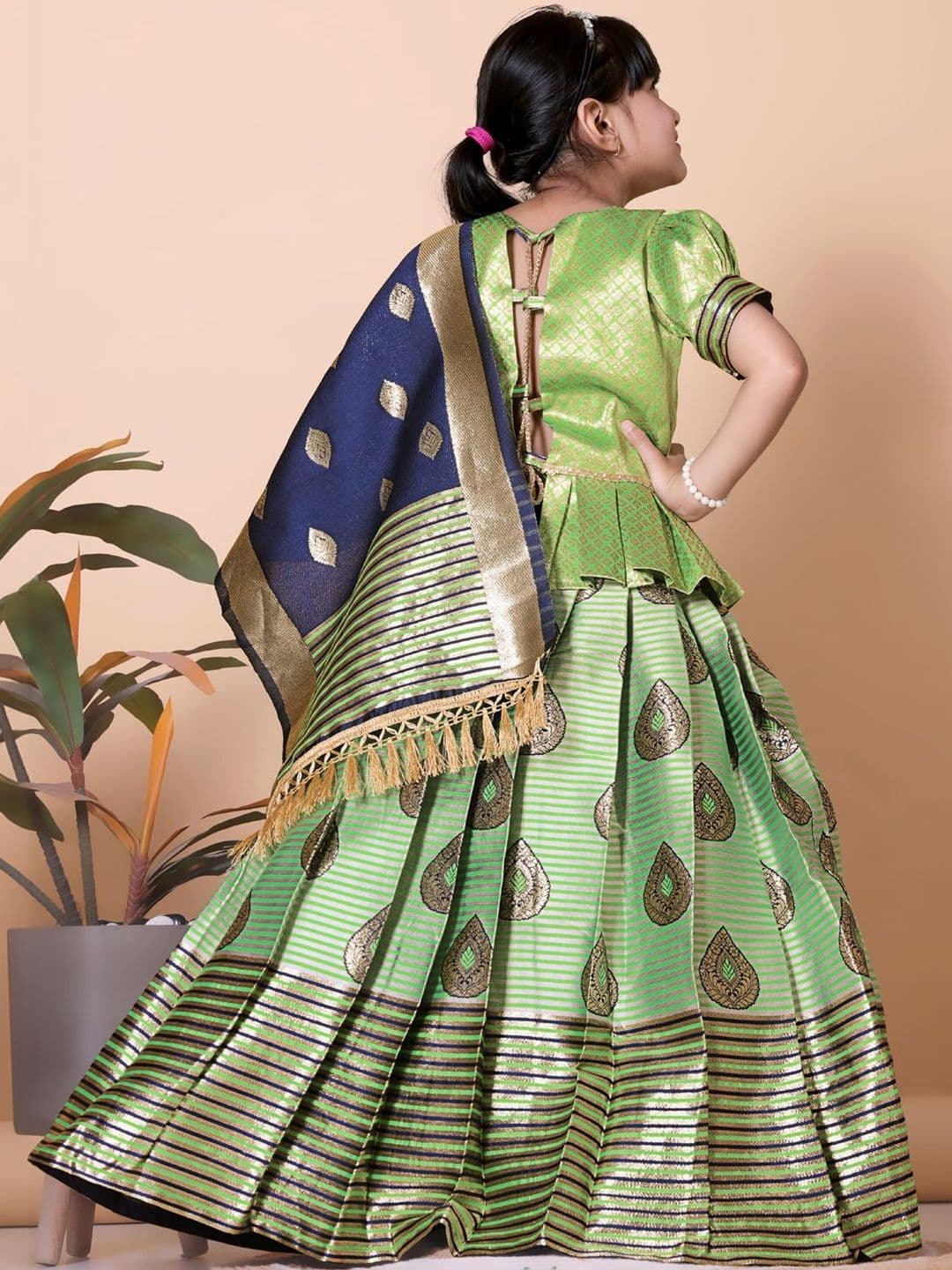 KALINI Girls Ready to Wear Lehenga & Blouse With Dupatta thumbnail 2