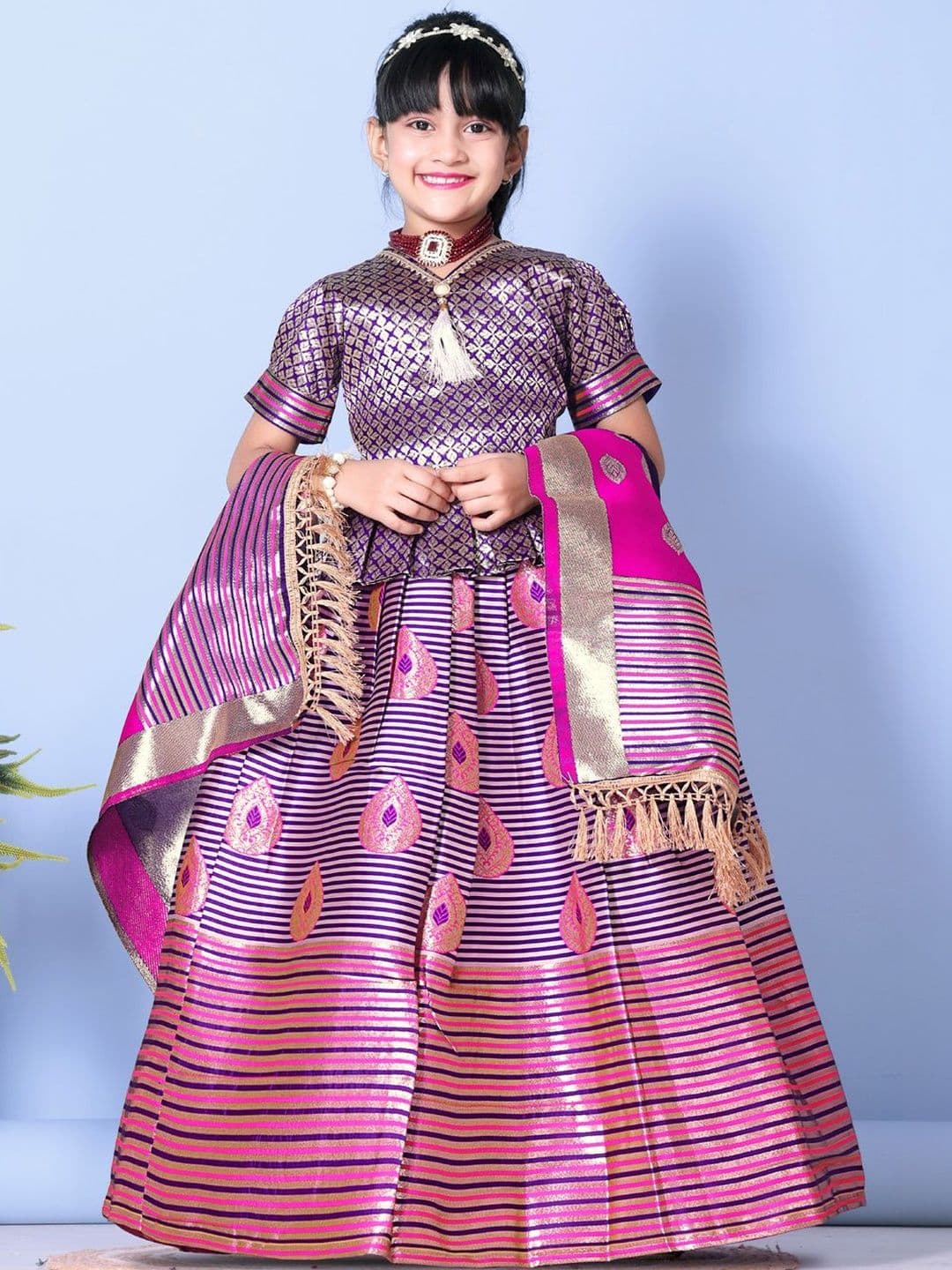 KALINI Girls Ready to Wear Lehenga & Blouse With Dupatta thumbnail 5