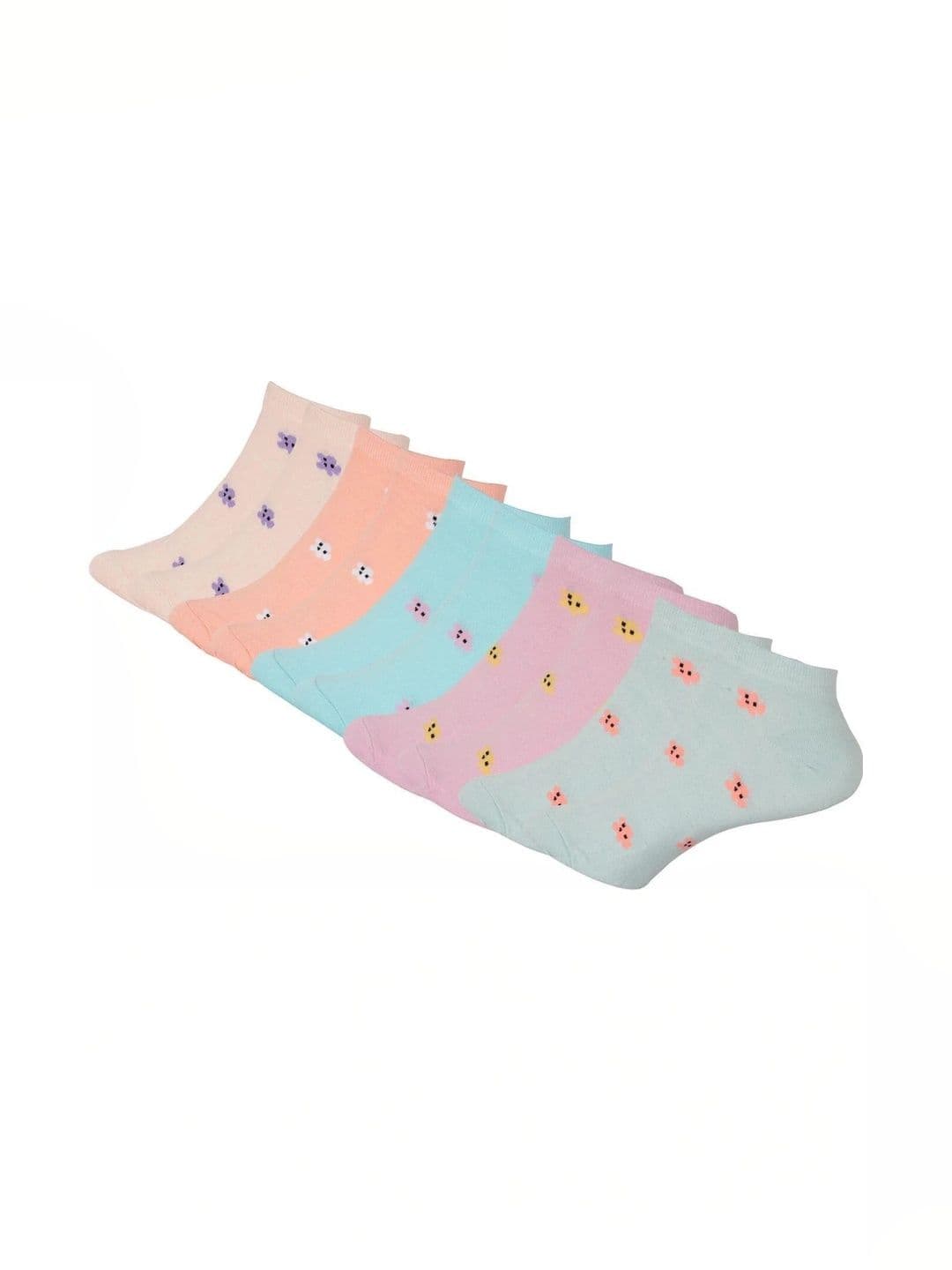 Blacktank Men Pack of 5 Cotton Patterned Ankle Length Socks - view 1