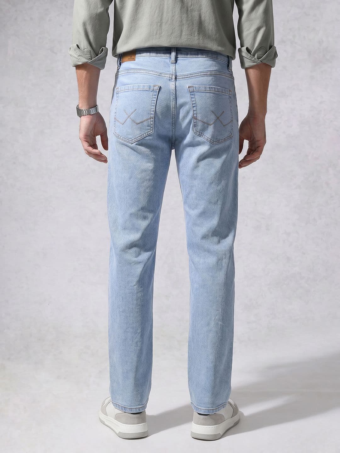 WROGN Men Straight Fit Stretchable Jeans thumbnail 6