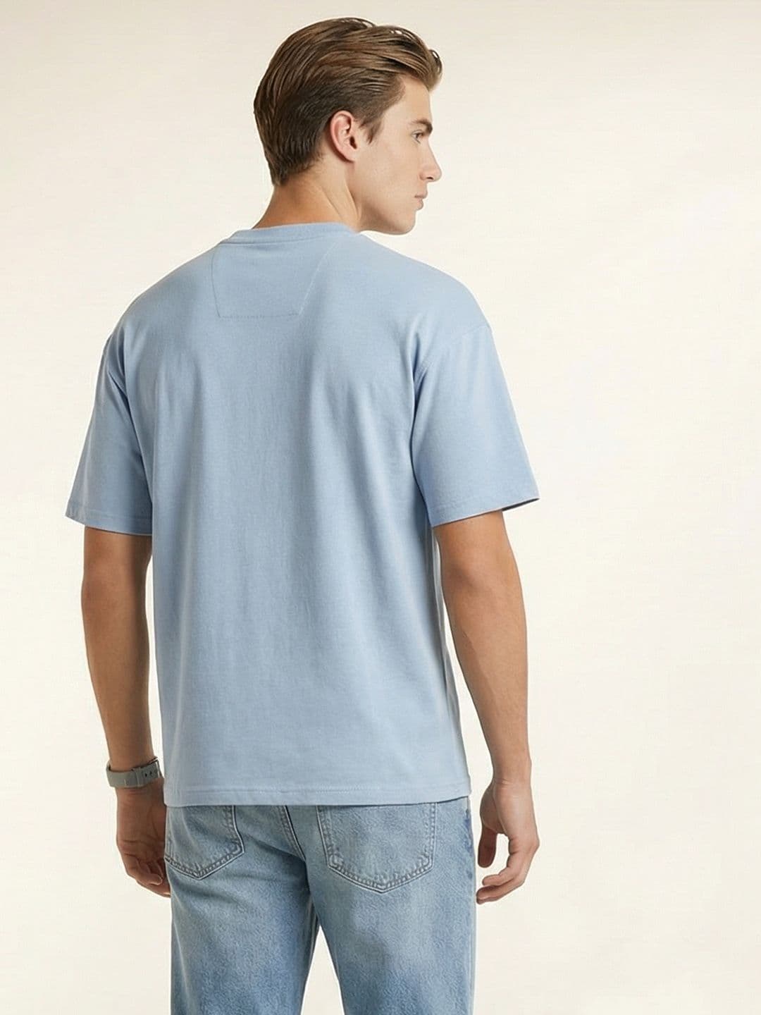 Nautica Drop-Shoulder Sleeves Round Neck Oversized T-shirt thumbnail 5