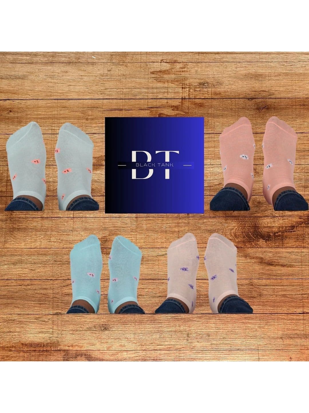 Blacktank Men Pack of 5 Cotton Patterned Ankle Length Socks thumbnail 2