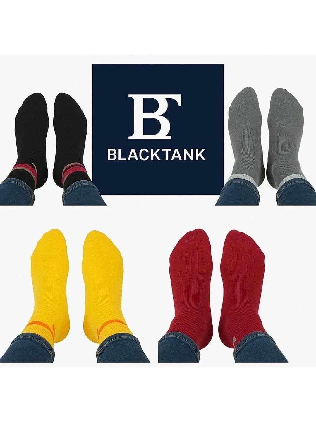 Blacktank Men Pack of 6 Cotton Patterned Ankle Length Socks thumbnail 3