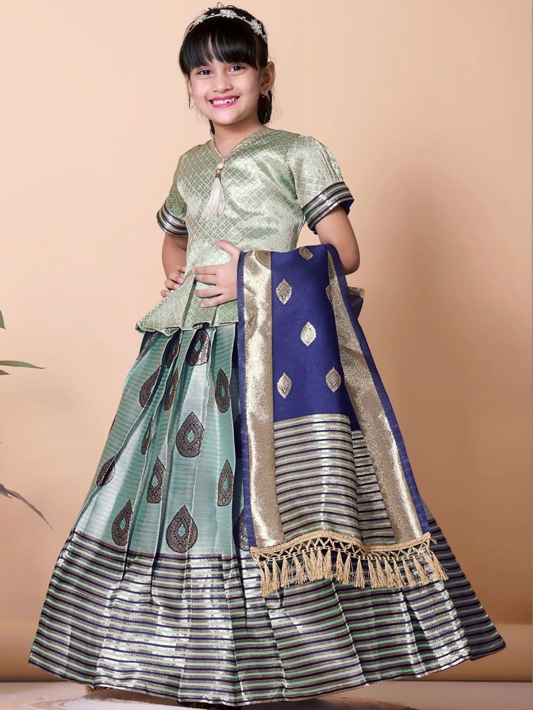 KALINI Girls Ready to Wear Lehenga & Blouse With Dupatta thumbnail 5