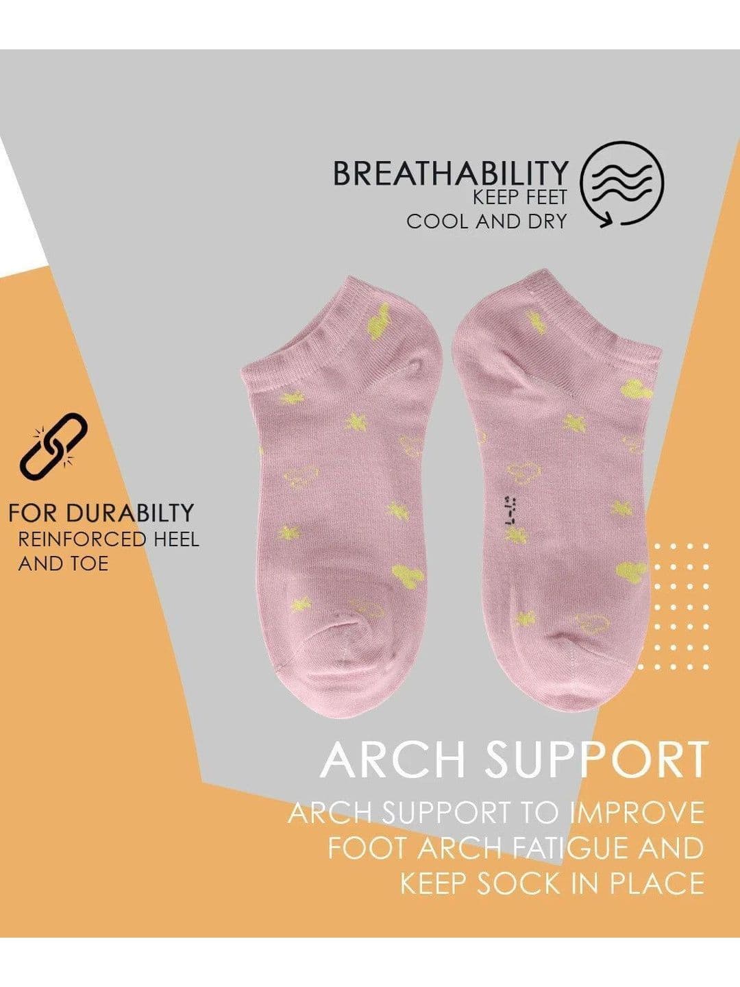 Blacktank Men Pack of 5 Cotton Patterned Ankle Length Socks thumbnail 5