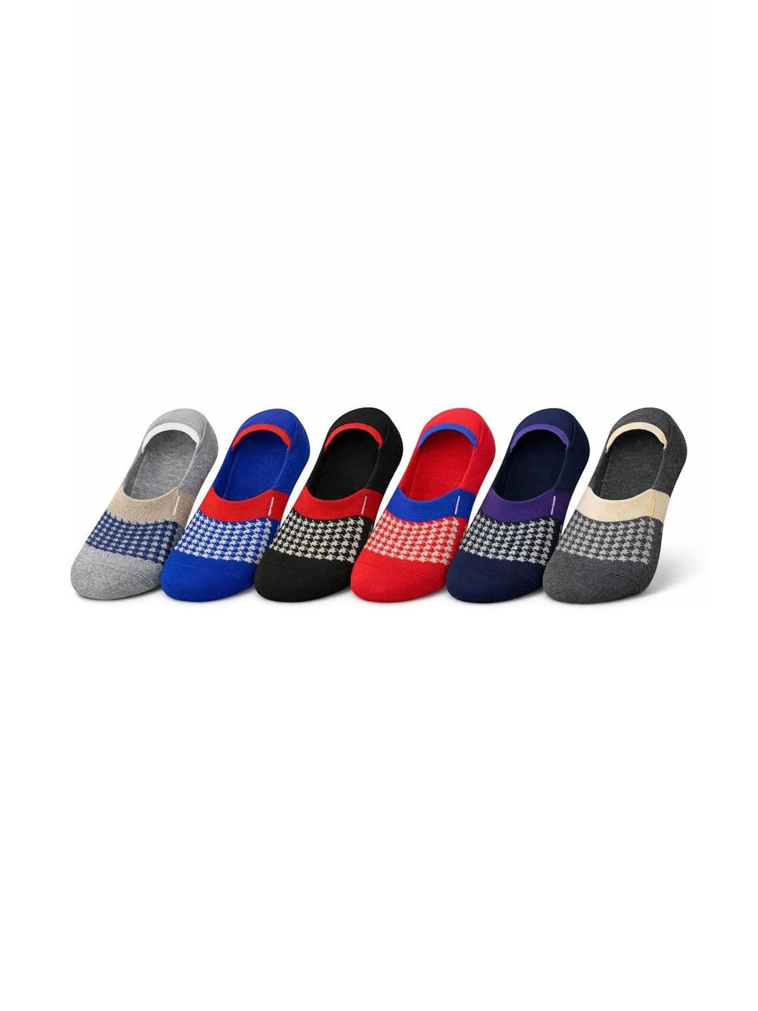 Blacktank Men Pack of 6 Cotton Patterned Shoe Liners Socks - view 1