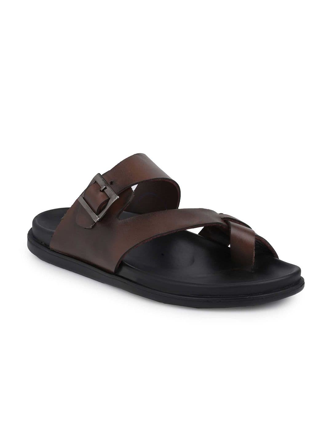 HERE&NOW Men Leather Comfort Sandals thumbnail 3