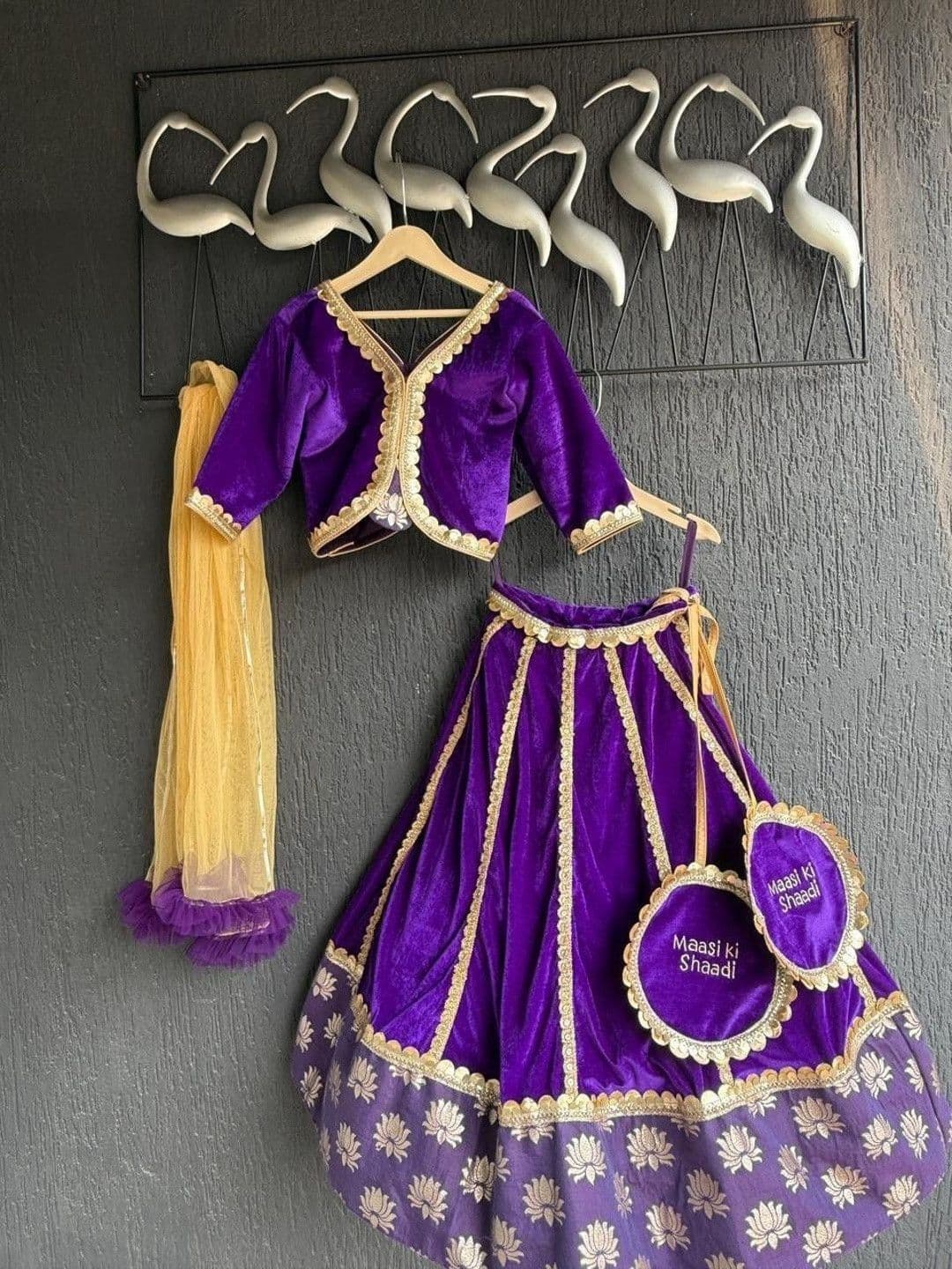 The Little Tales Girls Sequinned Ready to Wear Lehenga & Blouse With Dupatta thumbnail 3