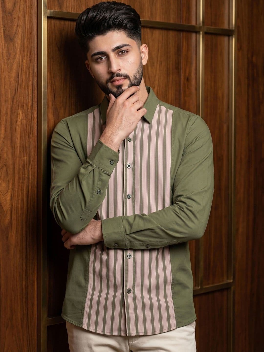 N AND J Men Colourblocked Casual Shirt thumbnail 7