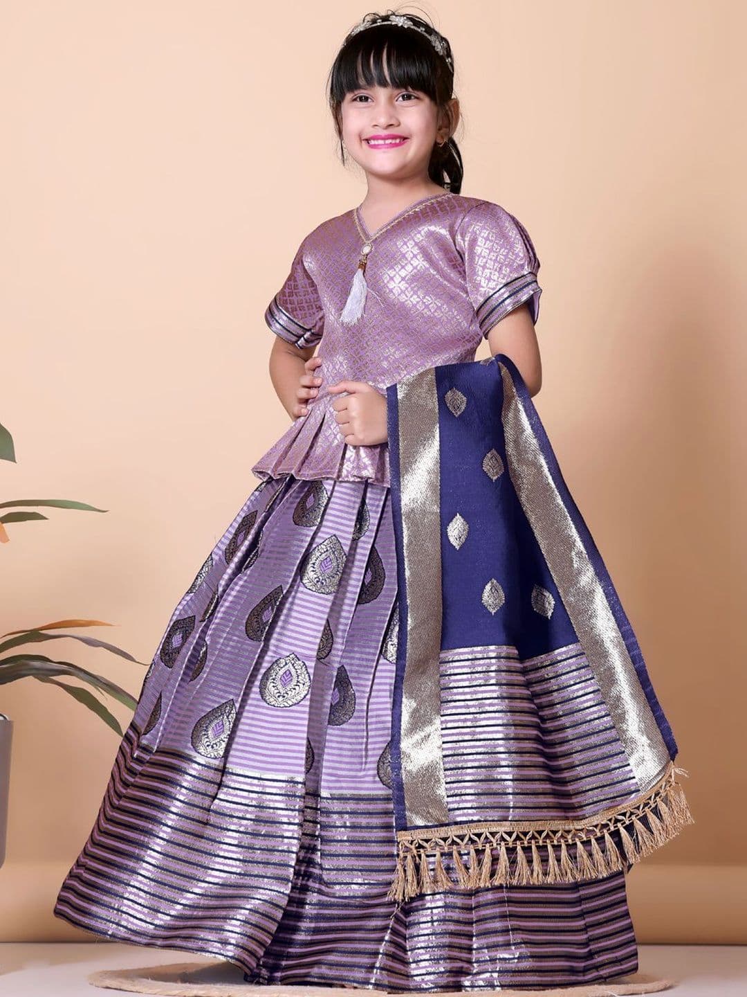 KALINI Girls Ready to Wear Lehenga & Blouse With Dupatta thumbnail 3